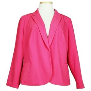 Worthington Bright Pink Open Front Jacket